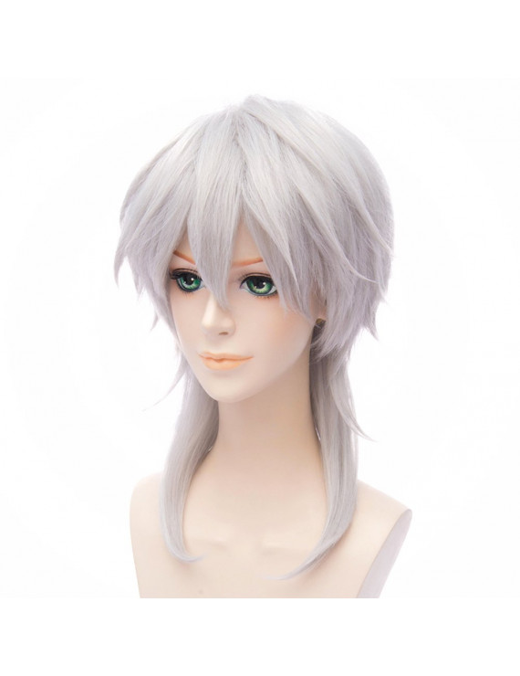 Touken Ranbu Online Cosplay Wig Tsurumaru Kuninaga Silvery Gray Synthetic Hair Party Wig