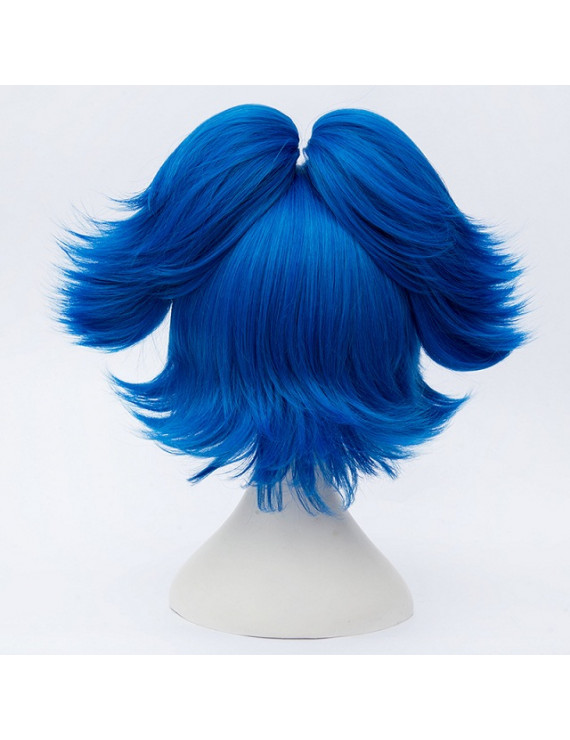 Touken Ranbu Online Sayosamonji Blue Cosplay Hair Wig + Two Ponytails