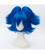 Touken Ranbu Online Sayosamonji Blue Cosplay Hair Wig + Two Ponytails