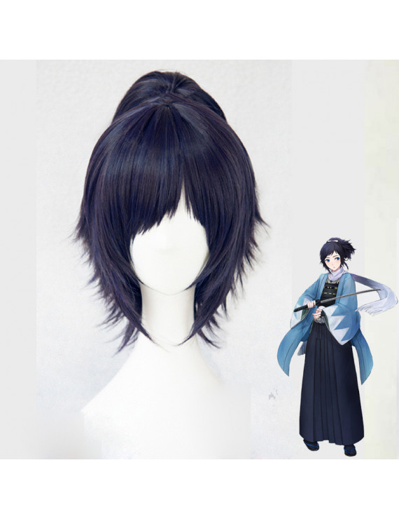 Touken Ranbu Online Yamatonokami Yasusada Japan Anime Cosplay Wig + One Ponytail