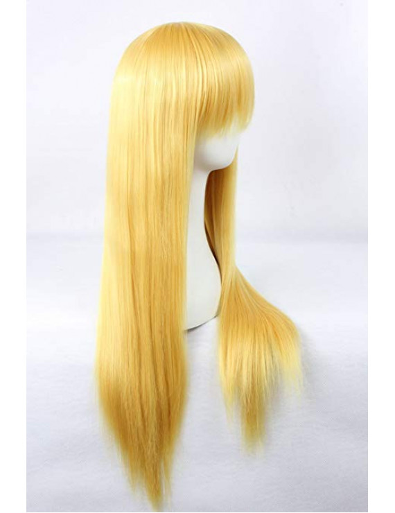 Touhou Project Yakumo Yukari Golden Long Straight Anime Cosplay Wig