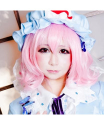 Touhou Project Saigyouji Yuyuko Pink Short Anime Cosplay Wig
