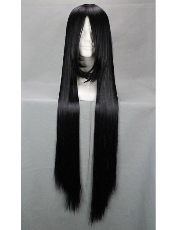 TouHou Project Reiuji Utsuho Black Long Straight Cosplay Wig