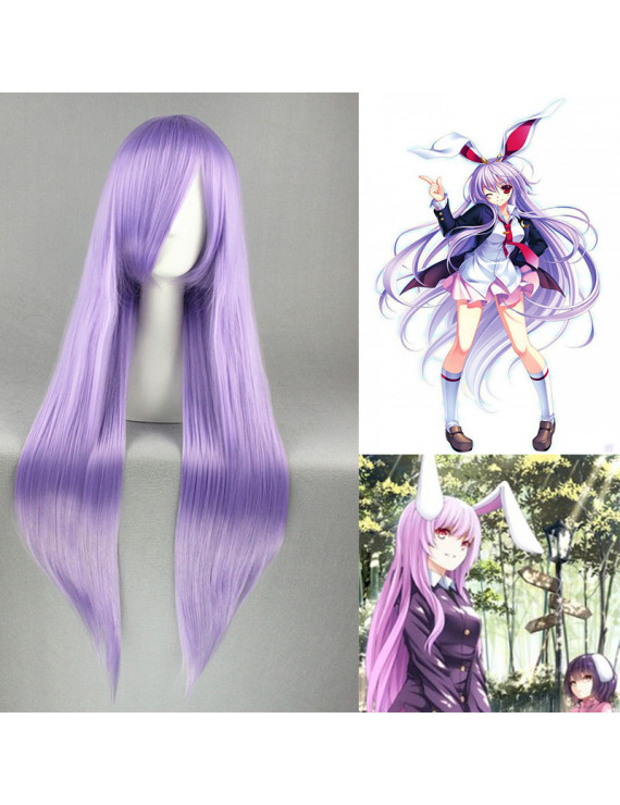 TouHou Project Reisen Udongein Inaba Light Purple Long Straight Cosplay Wig