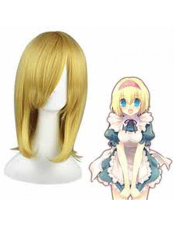 Touhou Project Alice Margatroid Pale Gold Short Straight Cosplay Wig