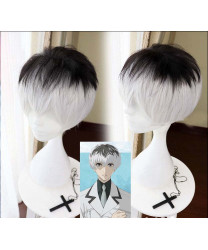 Tokyo Ghoul Haise Sasaki Two Tone Short Straight Cosplay Wig