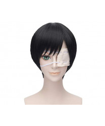 Tokyo Ghoul Ken Kaneki Black Short Straight Cosplay wig 30cm 