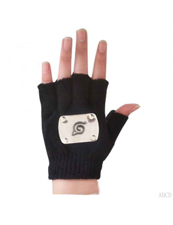 Naruto Half Finger Gloves Cotton Winter Gloves