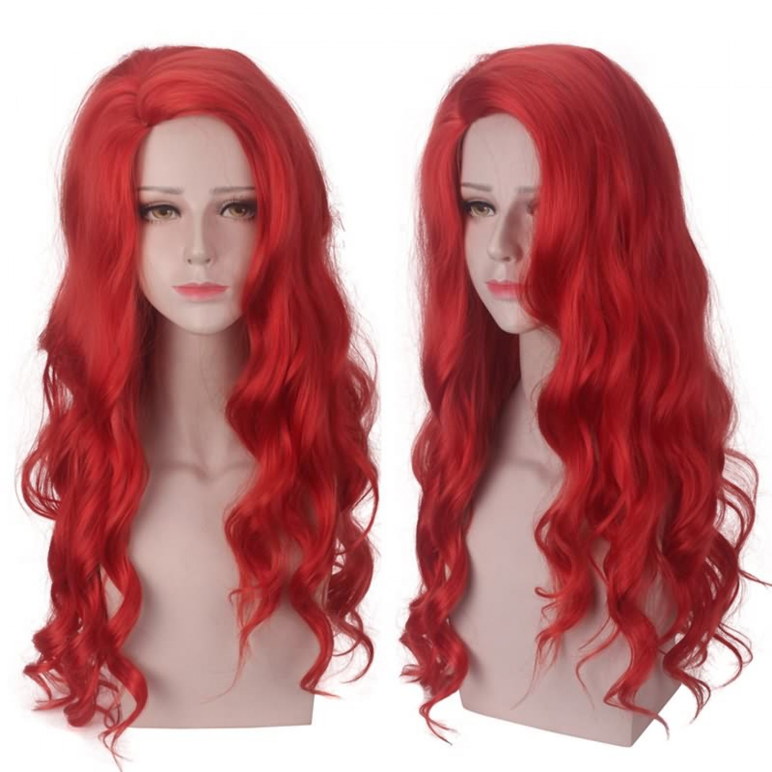 red curly wig costume