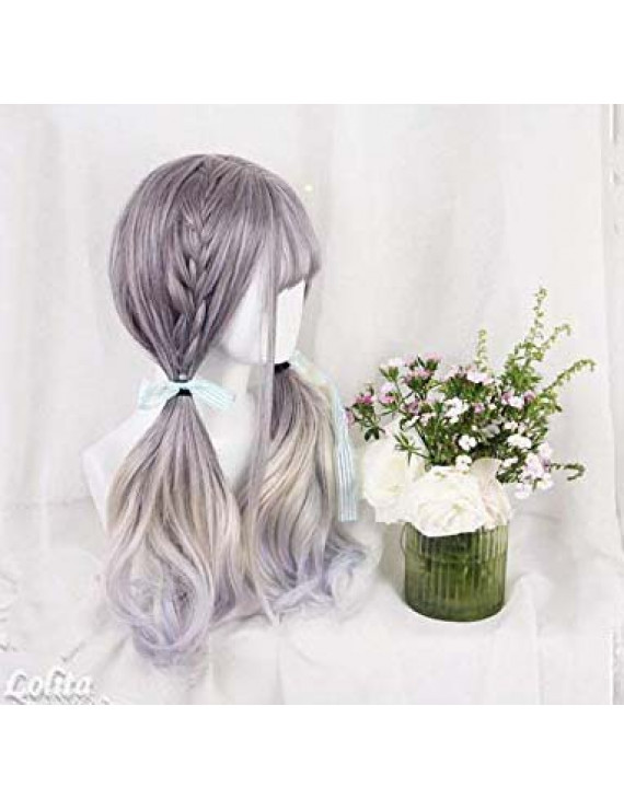 Sweet Lolita Wig Long Curly Harajuku Synthetic Hair Full Wig