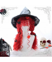 Sweet Lolita Wig Long Curly Red Harajuku Synthetic Hair Wig