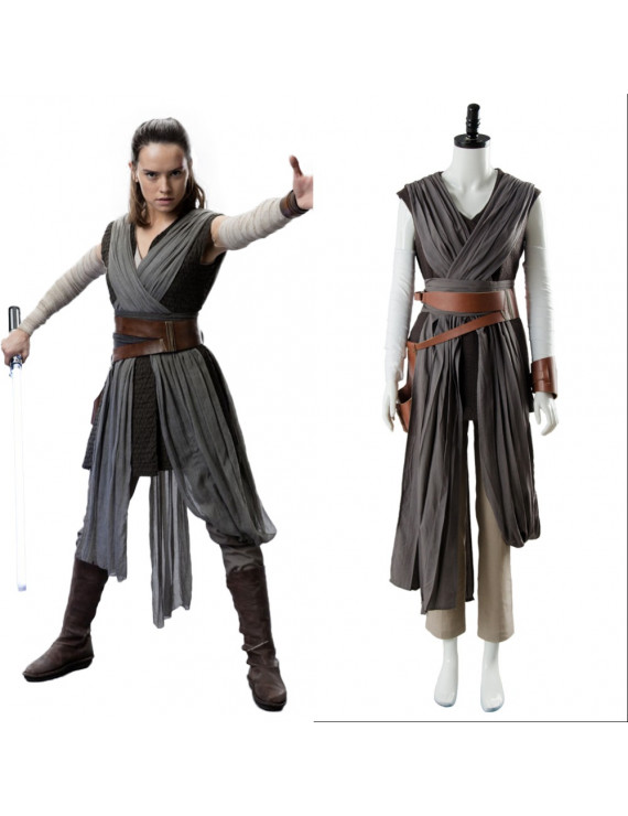 Star Wars 8 The Last Jedi Ver.2 Rey Outfit Cosplay Costume