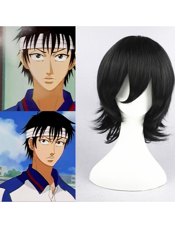 The Prince of Tennis Kaidoh Kaoru Heat Resistant Fiber Black Anime Cosplay Wig