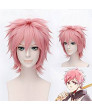 Blue Exorcist Renzo Shima Heat Resistant Fiber Pink Anime Cosplay Wigs