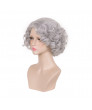 Boo! A Madea Halloween Aunt Bam Short Silver Curly Synthetic Cosplay Wig