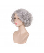 Boo! A Madea Halloween Aunt Bam Short Silver Curly Synthetic Cosplay Wig