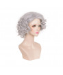 Boo! A Madea Halloween Aunt Bam Short Silver Curly Synthetic Cosplay Wig