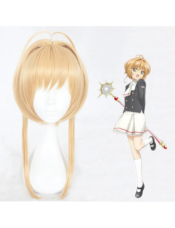 Cardcaptor Sakura Kinomoto Sakura Golden Anime Cosplay Wig