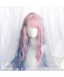 Sweet Lolita Wigs Long Blue Gradient Double Ponytail Party Wig