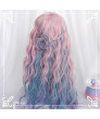 Sweet Lolita Wigs Long Blue Gradient Double Ponytail Party Wig