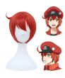 Cells At Work Red Blood Cell Red Short Anime Cosplay Wig