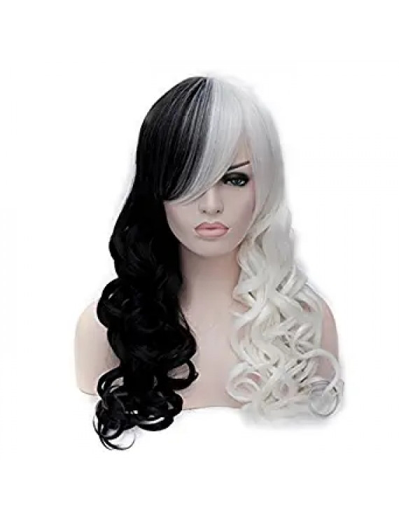 Two Color Long Curly Heat Resistant Fiber Lolita Wig