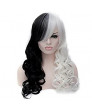 Two Color Long Curly Heat Resistant Fiber Lolita Wig