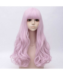 Brown Purple Long Curly Heat Resistant Fiber Sweet Lolita Wig