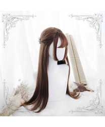 Dark Brown Long Straight Sweet Hair Sweet Lolita Wig