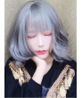 Long Straight Hair Harajuku Style Granny Grey Inner Buckle Classic Lolita Wig