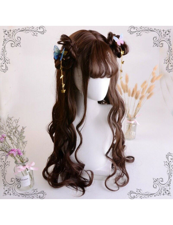 Harajuku Style Big Waves Long Brown Lolita Wig