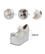 Lolita womens shoes super high heel princess shoes muffin bow Lolita shoes