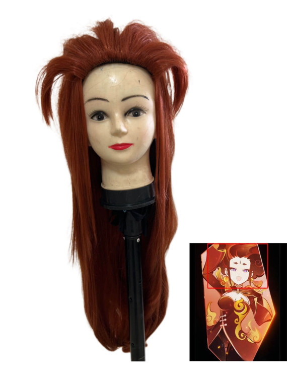 Genshin Impact Fire Yaksha Styled Cosplay Wig
