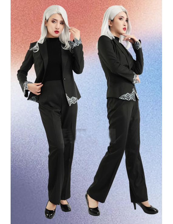Persona 5  P5 Sae Niijima Black Suit Cosplay Costume
