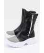 Penny Cosplay Shoes - Short Black Grey Zipper Boots for PM Costume Enthusiasts