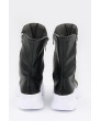 Penny Cosplay Shoes - Short Black Grey Zipper Boots for PM Costume Enthusiasts