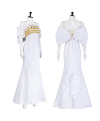 Sailor Moon Tsukino Usagi White Queen Dress Cosplay Costume