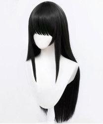 Sakamoto Days Osaragi Black Synthetic Fiber Cosplay Wig