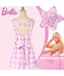 2023 Film Barbie Pink plaid dress Cosplay Costumes