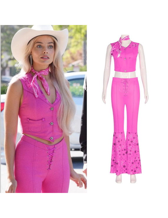 2023 Barbie Margot Elise Robbie Barbie Cowgirl Cosplay Costume