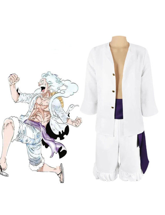 luffy gear 5 Nika White cosplay Costume One Piece Wano Country