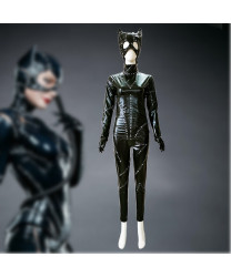 Batman Returns Catwoman Cosplay Costume Jumpsuit Costume with Corset