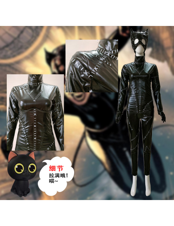 Batman Returns Catwoman Cosplay Costume Jumpsuit Costume with Corset