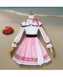 Infinity Nikki Nikki Pink and White Snowflake Cosplay Dress Set