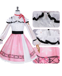 Infinity Nikki Nikki Pink and White Snowflake Cosplay Dress Set