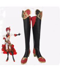 Twisted-Wonderland Riddle Rosehearts PU Boots Cosplay Shoes