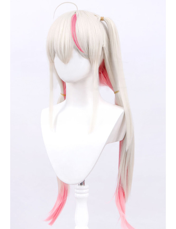 White Pink Gradient Wig Jackal Cosplay Wig Goddess of Victory: Nikke