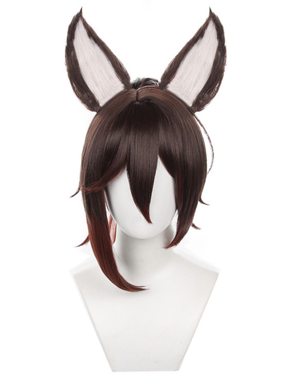 Eternal Fantasy FF14 Tia Crystal Lord Cosplay Wig + ear
