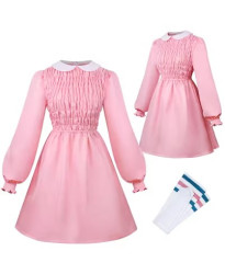 Eleven Stranger Things Eleven Dress Cosplay Costume for Girls
