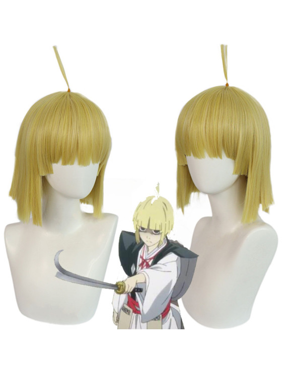 Jigoku RakuYamada Asaemon Fuchi Short Yellow Cosplay Wig